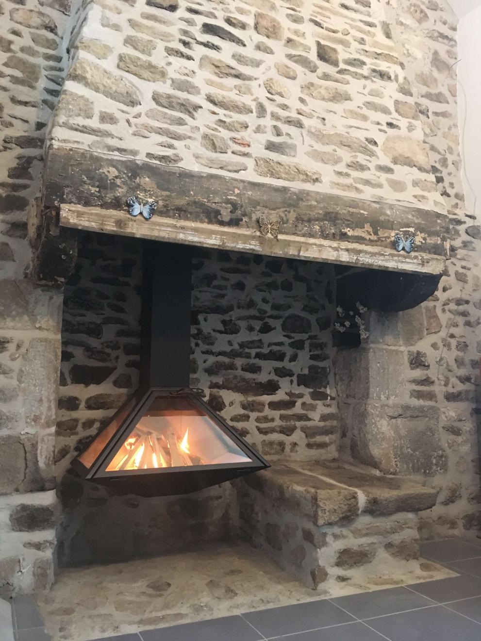 Pose d'une cheminée
