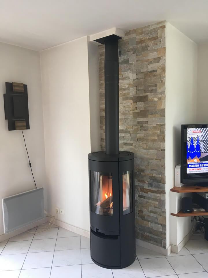 Pose d'un poêle à bois Pose d'un poêle à bois