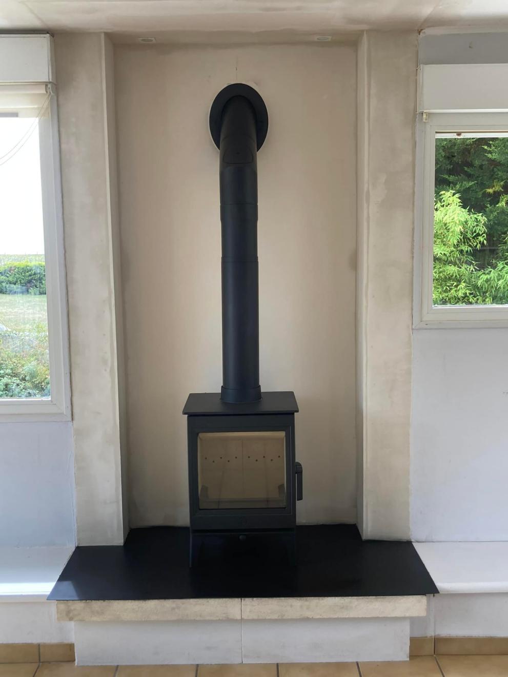 Pose d'un poêle Charnwood
