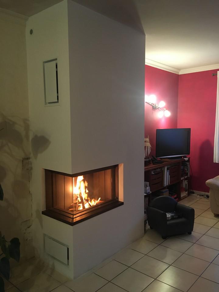 Pose d'une cheminée