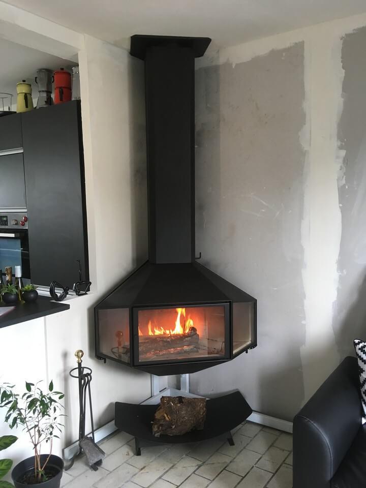 pose d'une cheminée