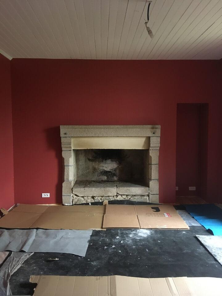 Pose d'une cheminée