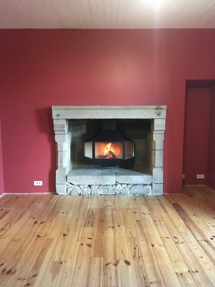 Pose d'une cheminée