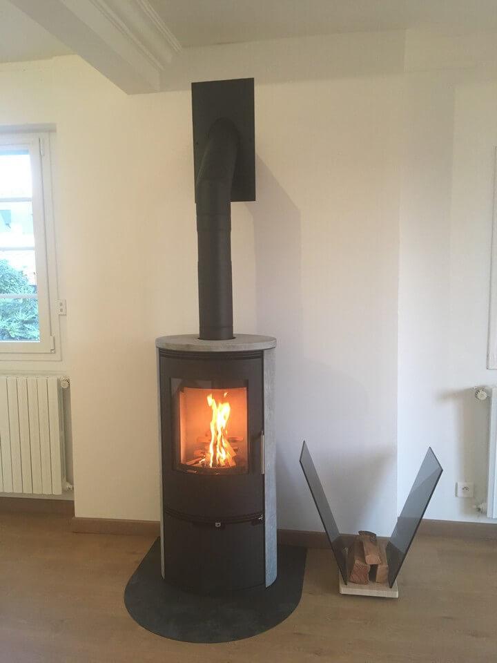 Pose poêle à bois